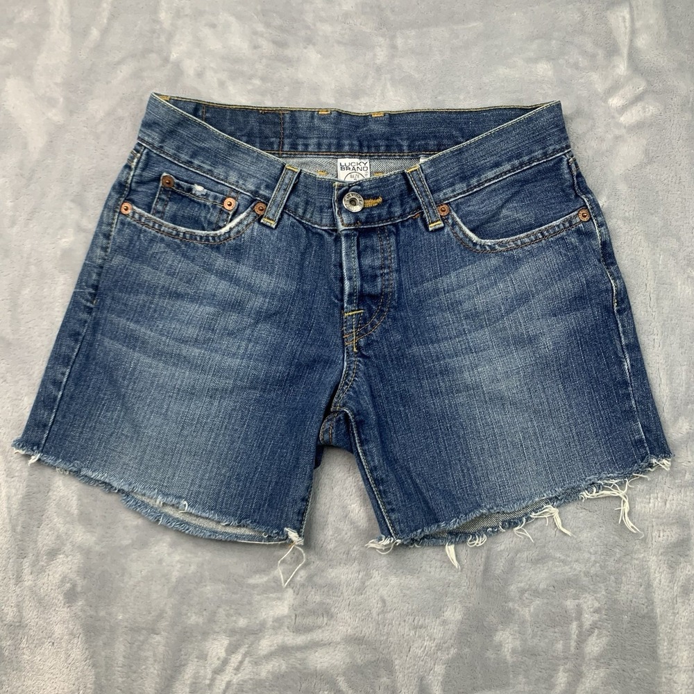 Vintage Lucky Brand Dungarees‎ High Rise Denim Shorts Size 2/26 Made in USA